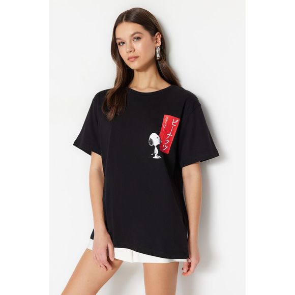 NWT Trendyol Boyfriend Crew neck Knit T-Shirt - Picture 4 of 13